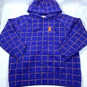 Teddy Fresh Mens Blue Orange Barbed Wire Sweatshirt Hoodie men’s size M